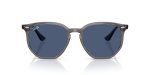 Ray-Ban RB4306 687380 ด้านหน้า แว่นกันแดดเทาโอปอลเลนส์น้ำเงินเข้ม