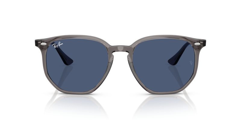 Ray-Ban RB4306 687380 ด้านหน้า แว่นกันแดดเทาโอปอลเลนส์น้ำเงินเข้ม
