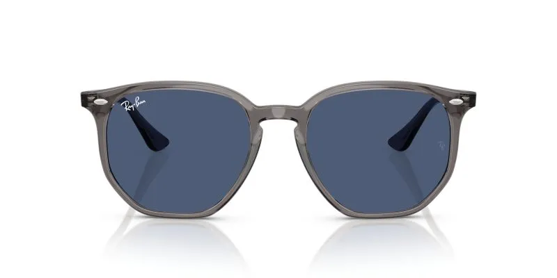 Ray-Ban RB4306 687380 ด้านหน้า แว่นกันแดดเทาโอปอลเลนส์น้ำเงินเข้ม