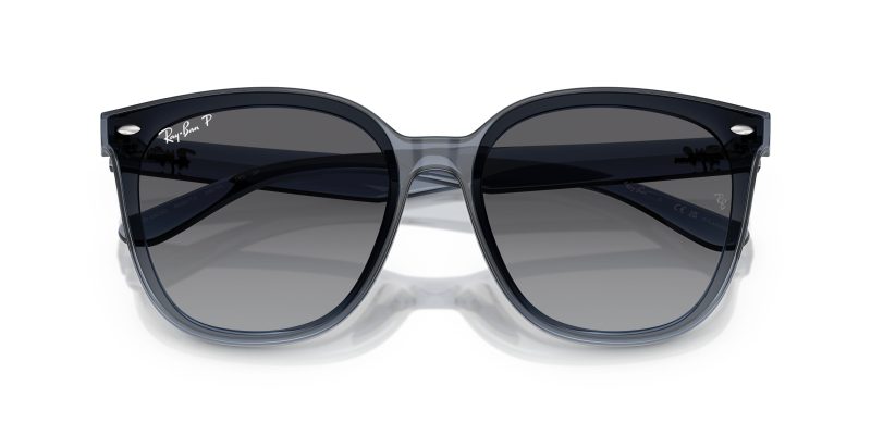 Ray-Ban RB4423D 6592T3 close-up ด้านหน้า เห็นรายละเอียดเลนส์โพลาไรซ์ไล่ระดับ