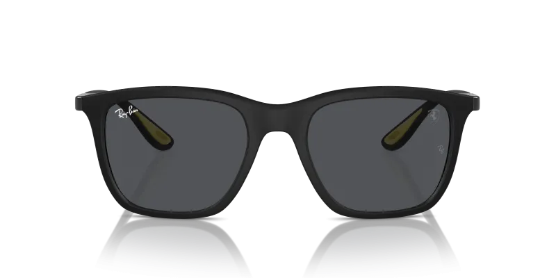 Rayban RB4433M F60287 แว่นกันแดด Scuderia Ferrari โครงไนลอนดำด้านเลนส์เทาเข้ม ทั้งสองเพศ
