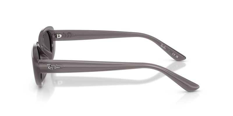 แว่นกันแดด Ray-Ban RB4441D 677787 มุมข้าง ทรงหมอนกรอบโปร่งใสเทาเข้ม