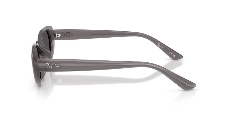 แว่นกันแดด Ray-Ban RB4441D 677787 มุมข้าง ทรงหมอนกรอบโปร่งใสเทาเข้ม