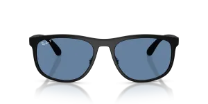 Rayban RB4468 601S1C แว่นกันแดดสีดำทราย เลนส์โพลาไรซ์น้ำเงิน ทั้งสองเพศ