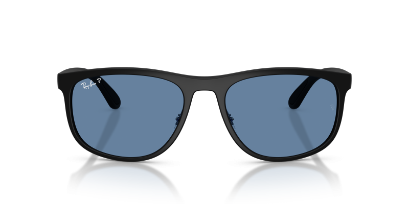 Rayban RB4468 601S1C แว่นกันแดดสีดำทราย เลนส์โพลาไรซ์น้ำเงิน ทั้งสองเพศ