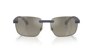 Rayban RB4470CH 63315J แว่นกันแดดเลนส์โพลาไรซ์ไล่ระดับเทากรอบน้ำเงินเข้มทราย ทั้งสองเพศ