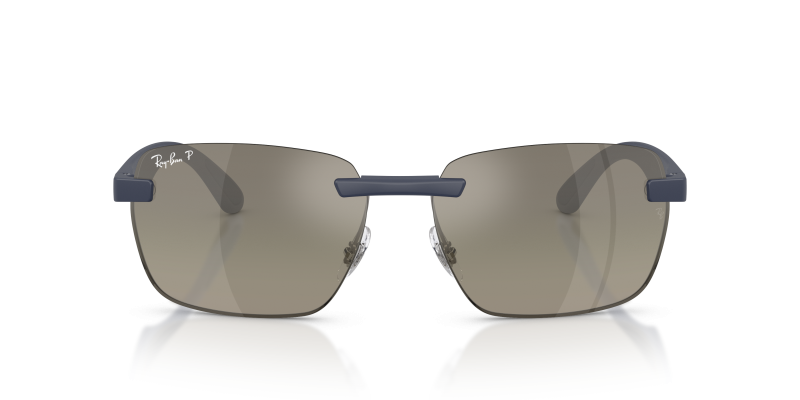 Rayban RB4470CH 63315J แว่นกันแดดเลนส์โพลาไรซ์ไล่ระดับเทากรอบน้ำเงินเข้มทราย ทั้งสองเพศ