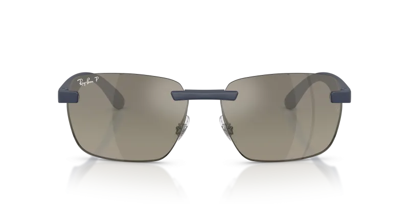 Rayban RB4470CH 63315J แว่นกันแดดเลนส์โพลาไรซ์ไล่ระดับเทากรอบน้ำเงินเข้มทราย ทั้งสองเพศ
