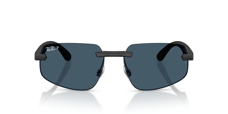 Rayban Sun RB4475CH 601S1C Sand Black Polarized Ultra Blue Rayban RB4475CH 601S1C แว่นกันแดดสีดำทราย เลนส์โพลาไรซ์น้ำเงิน ทั้งสองเพศ