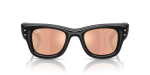 Rayban Wayfarer Puffer RB4940B 68647J Black Rose Gold Mirror Rayban RB4940B 68647J แว่นกันแดดทรงสี่เหลี่ยมจัตุรัส กรอบดำ เลนส์ปรอทโรสโกลด์ สำหรับทุกเพศ