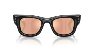 Rayban RB4940B 68647J แว่นกันแดดทรงสี่เหลี่ยมจัตุรัส กรอบดำ เลนส์ปรอทโรสโกลด์ สำหรับทุกเพศ