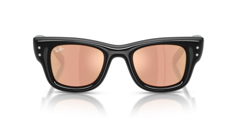 Rayban Wayfarer Puffer RB4940B 68647J Black Rose Gold Mirror Rayban RB4940B 68647J แว่นกันแดดทรงสี่เหลี่ยมจัตุรัส กรอบดำ เลนส์ปรอทโรสโกลด์ สำหรับทุกเพศ