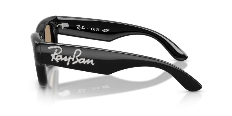 แว่นกันแดด Rayban RB4940B 68647J มุมข้าง ขาไนลอนดำทรง Wayfarer Puffer
