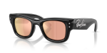 Rayban Wayfarer Puffer RB4940B 68647J Black Rose Gold Mirror Rayban RB4940B 68647J มุมเอียง 3/4