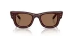 Ray-Ban RB4940 687773 ด้านหน้า แว่นกันแดด Wayfarer Puffer สีน้ำตาลเข้ม สำหรับผู้ชาย