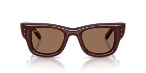 Ray-Ban RB4940 687773 ด้านหน้า แว่นกันแดด Wayfarer Puffer สีน้ำตาลเข้ม สำหรับผู้ชาย