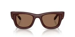 Ray-Ban RB4940 687773 ด้านหน้า แว่นกันแดด Wayfarer Puffer สีน้ำตาลเข้ม สำหรับผู้ชาย