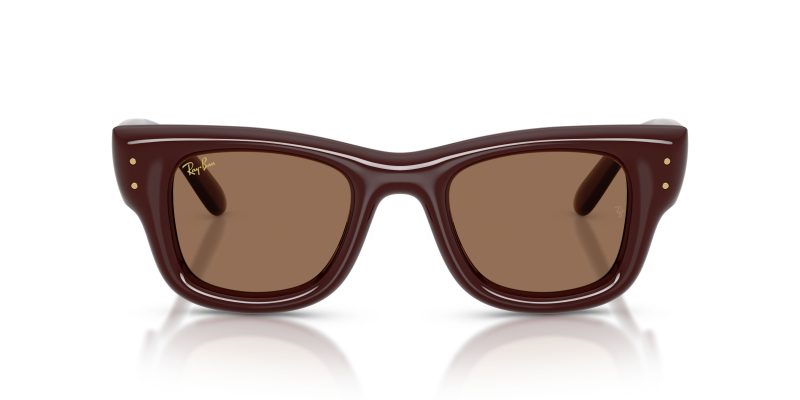 Ray-Ban RB4940 687773 ด้านหน้า แว่นกันแดด Wayfarer Puffer สีน้ำตาลเข้ม สำหรับผู้ชาย