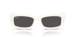 Rayban RB4944 687487 แว่นกันแดดทรงหมอน กรอบครีมล้วน เลนส์ดำสนิท สำหรับทุกเพศ