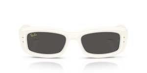 Rayban RB4944 687487 แว่นกันแดดทรงหมอน กรอบครีมล้วน เลนส์ดำสนิท สำหรับทุกเพศ
