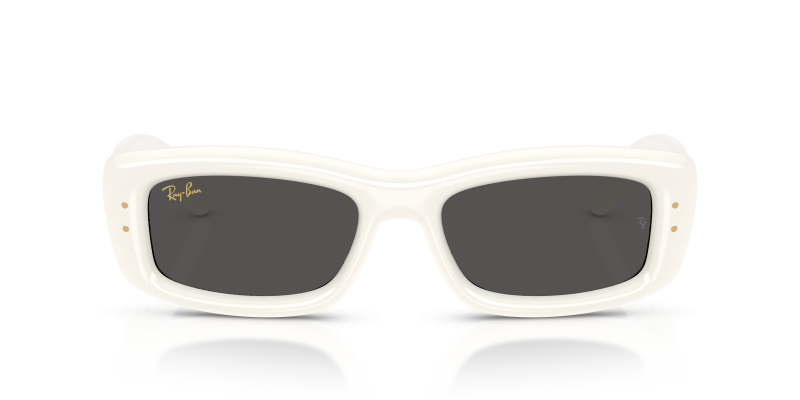 Rayban RB4944 687487 แว่นกันแดดทรงหมอน กรอบครีมล้วน เลนส์ดำสนิท สำหรับทุกเพศ