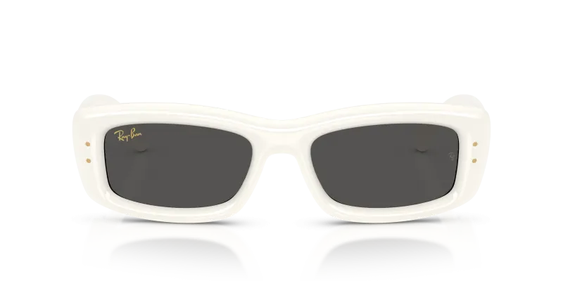Rayban RB4944 687487 แว่นกันแดดทรงหมอน กรอบครีมล้วน เลนส์ดำสนิท สำหรับทุกเพศ