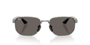 Rayban Sun RB8329M F124B1 แว่นกันแดดกรอบโลหะกันเมทัล เลนส์คริสตัลเทาเข้ม Scuderia Ferrari ทั้งสองเพศ