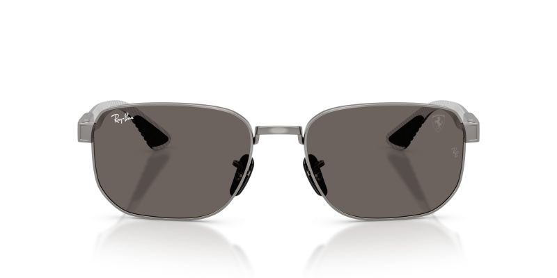 Rayban Sun RB8329M F124B1 แว่นกันแดดกรอบโลหะกันเมทัล เลนส์คริสตัลเทาเข้ม Scuderia Ferrari ทั้งสองเพศ