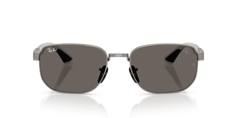 Rayban Sun RB8329M F124B1 แว่นกันแดดกรอบโลหะกันเมทัล เลนส์คริสตัลเทาเข้ม Scuderia Ferrari ทั้งสองเพศ
