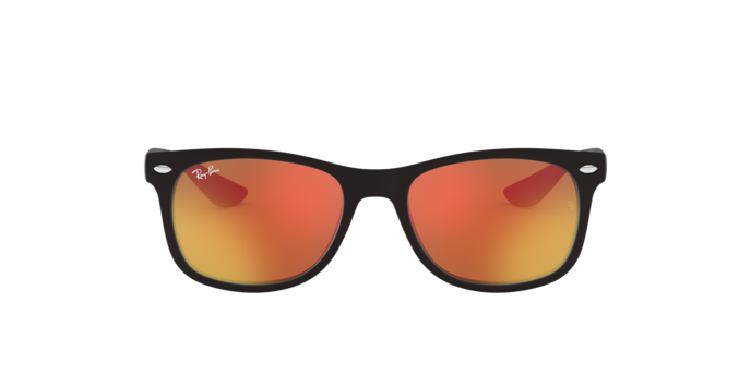 Rayban Junior New Wayfarer RJ9052SF-100S6Q Matte Black Orange Mirror Rayban Junior New Wayfarer RJ9052SF-100S6Q แว่นกันแดดเด็กกรอบดำด้าน เลนส์มิเรอร์ส้ม ทั้งสองเพศ