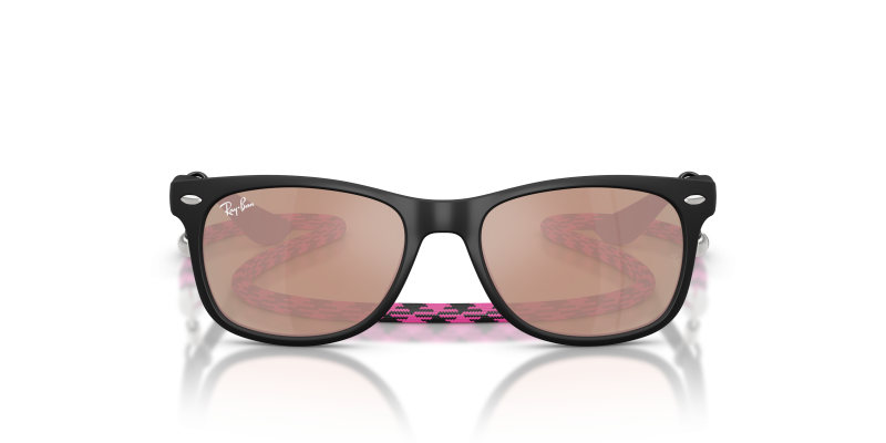 Rayban Junior New Wayfarer RJ9052SF-70287J Rubber Black Rayban RJ9052SF 70287J แว่นกันแดดเด็กกรอบดำรับเบอร์ สำหรับเด็กทั้งสองเพศ