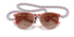 Rayban Junior Erika RJ9060SF-7225S0 Transparent Red Mirror Rayban Junior Erika RJ9060SF-7225S0 close-up ด้านหน้า