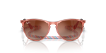 Rayban Junior Erika RJ9060SF-7225S0 Transparent Red Mirror Rayban Junior Erika RJ9060SF-7225S0 แว่นกันแดดเด็กกรอบแดงโปร่งใส เลนส์มิเรอร์ไล่ระดับ สำหรับเด็กผู้หญิง
