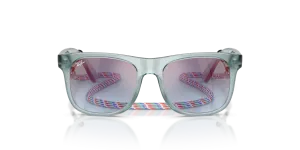 Rayban RJ9069S 7223U0 แว่นกันแดดเด็กกรอบน้ำเงินโปร่งใส สำหรับเด็กผู้ชาย