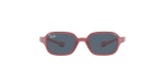 Rayban RJ9074S 709887 แว่นกันแดดเด็กกรอบบานเย็นชมพูยาง เลนส์เทาเข้ม
