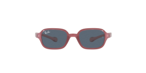 Rayban RJ9074S 709887 แว่นกันแดดเด็กกรอบบานเย็นชมพูยาง เลนส์เทาเข้ม