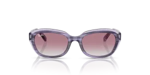 Rayban RJ9081S 71748G แว่นกันแดดเด็กกรอบม่วงลายเส้น สำหรับเด็กผู้หญิง