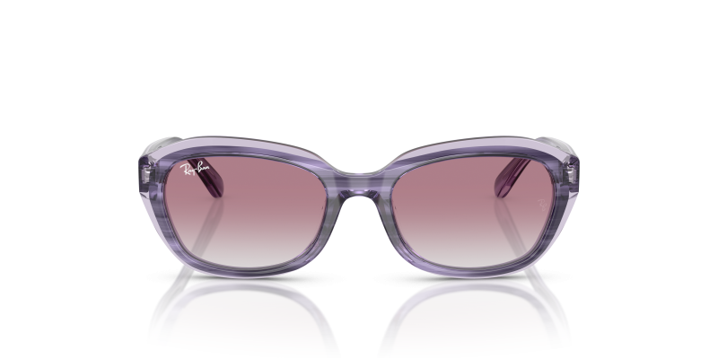 Rayban RJ9081S 71748G แว่นกันแดดเด็กกรอบม่วงลายเส้น สำหรับเด็กผู้หญิง