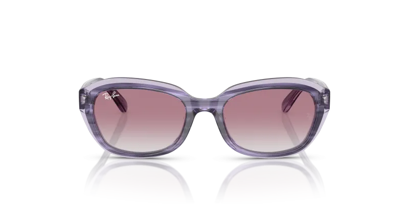 Rayban RJ9081S 71748G แว่นกันแดดเด็กกรอบม่วงลายเส้น สำหรับเด็กผู้หญิง