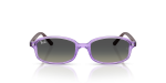 Rayban Sun RJ9132SF 719911 Transparent Violet Grey Gradient Rayban RJ9132SF 719911 แว่นกันแดดเด็กม่วงโปร่งใสเลนส์เทาไล่ระดับ ด้านหน้า