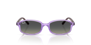 Rayban RJ9132SF 719911 แว่นกันแดดเด็กม่วงโปร่งใสเลนส์เทาไล่ระดับ ด้านหน้า