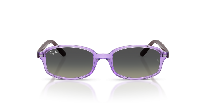 Rayban Sun RJ9132SF 719911 Transparent Violet Grey Gradient Rayban RJ9132SF 719911 แว่นกันแดดเด็กม่วงโปร่งใสเลนส์เทาไล่ระดับ ด้านหน้า
