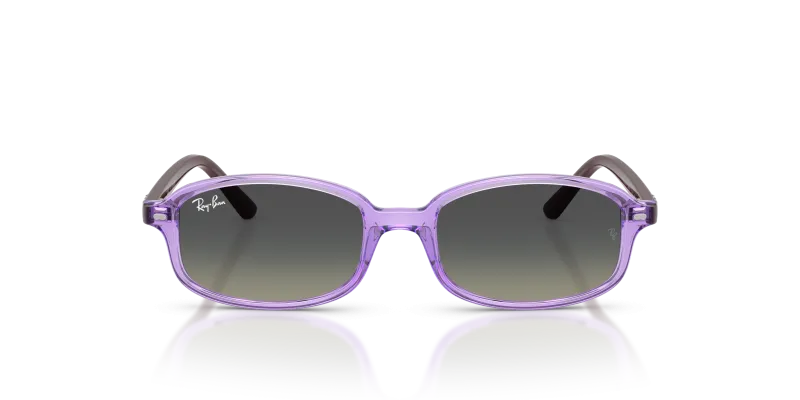 Rayban RJ9132SF 719911 แว่นกันแดดเด็กม่วงโปร่งใสเลนส์เทาไล่ระดับ ด้านหน้า