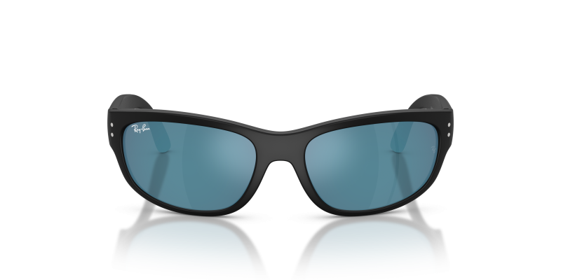 Rayban Sun RJ9189S-100S55 Matte Black Dark Blue Mirror Rayban RJ9189S 100S55 แว่นกันแดด ดำด้าน เลนส์ปรอทน้ำเงิน เด็ก