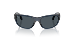 Rayban RJ9189S 719687 แว่นกันแดดเด็กกรอบน้ำเงินโปร่งใส เลนส์เทาเข้ม