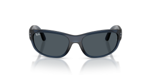 Rayban RJ9189S 719687 แว่นกันแดดเด็กกรอบน้ำเงินโปร่งใส เลนส์เทาเข้ม
