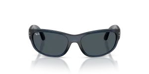 Rayban RJ9189S 719687 แว่นกันแดดเด็กกรอบน้ำเงินโปร่งใส เลนส์เทาเข้ม