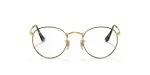 Rayban RX3447V-2945 Round Metal แว่นสายตาทรงกลมโลหะฮาวานาพื้นทอง