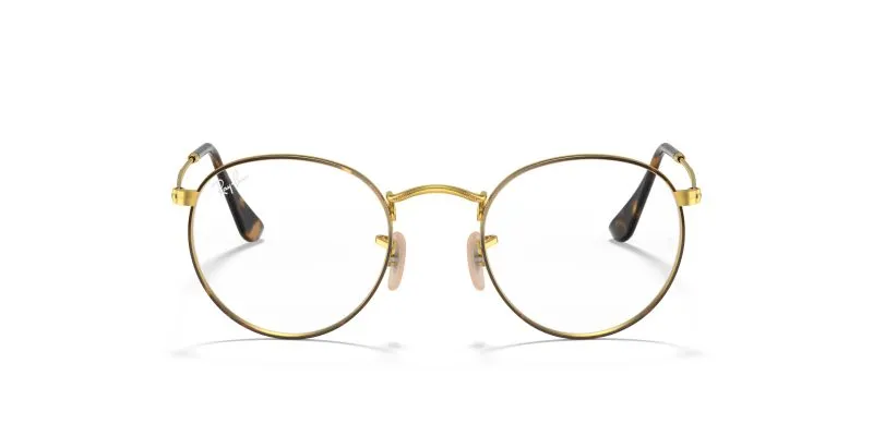 Rayban RX3447V-2945 Round Metal แว่นสายตาทรงกลมโลหะฮาวานาพื้นทอง