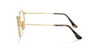 แว่นสายตา Rayban Round Metal RX3447V-2945 มุมข้าง ขาโลหะสีทอง